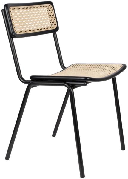 Stuhl Stapelstuhl JORT BLACK-NATURAL von ZUIVER Bild 1