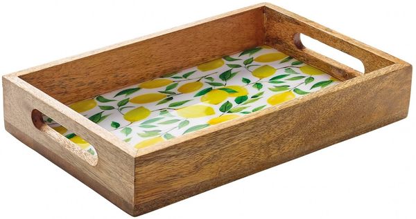 Tablett Serviertablett Mango-Holz 30,5 x 20cm ZASSENHAUS LEMON 080346