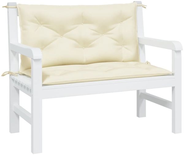vidaXL Gartenbank-Auflagen 2 Stk. Creme 100x50x7 cm Oxford-Gewebe 361661 Bild 3