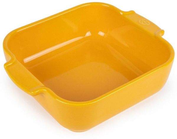 PEUGEOT Auflaufform APPOLIA Keramik 21cm Klein Quadratisch Safrangelb, Keramik, Keramik