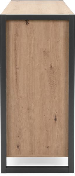 Finori 'Denver 2' Kommode mit 2 Türen und 2 Schubkästen, Holzwerktstoff / Metall, Dekor Artisan Oak, 120 x 40 x 88 cm Bild 2