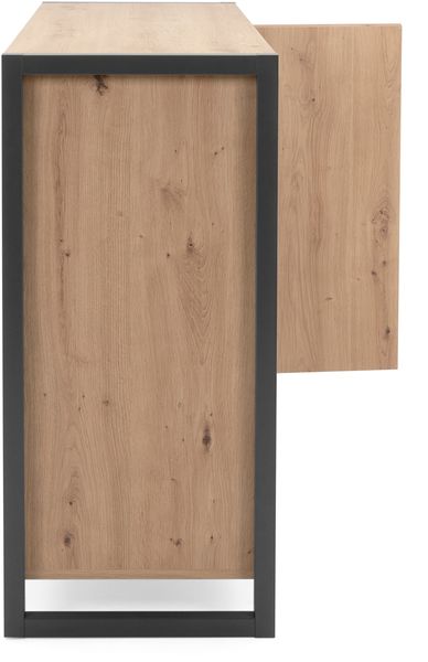 Finori 'Denver 2' Kommode mit 2 Türen und 2 Schubkästen, Holzwerktstoff / Metall, Dekor Artisan Oak, 120 x 40 x 88 cm Bild 3