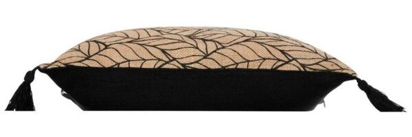Macosa Home Dekokissen braun schwarz weiß Blätter Design Kissenhülle inkl. Füllung, inkl. Füllung Sofakissen Kuschel-Kissen Zierkissen Deko Couchkissen