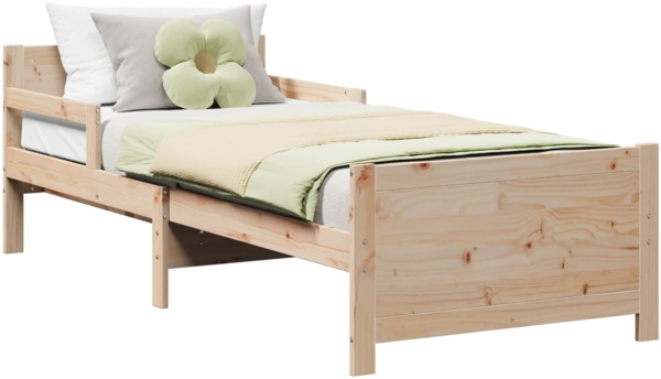 vidaXL Bettrahmen mit Kopfteil Braun 80 x 200 cm Holzwerkstoff 877209
