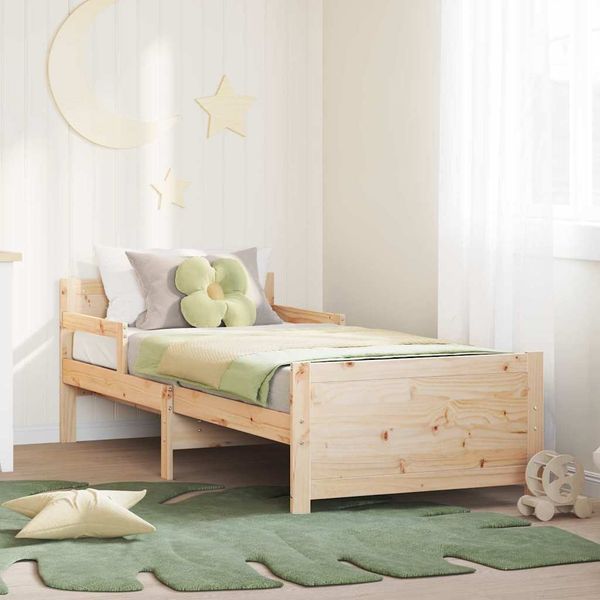 vidaXL Bettrahmen mit Kopfteil Braun 80 x 200 cm Holzwerkstoff 877209