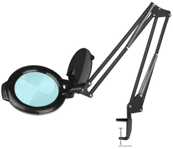Activeshop LED Lupenleuchte Glow Moonlight 8013/6 schwarz zur Tischmontage
