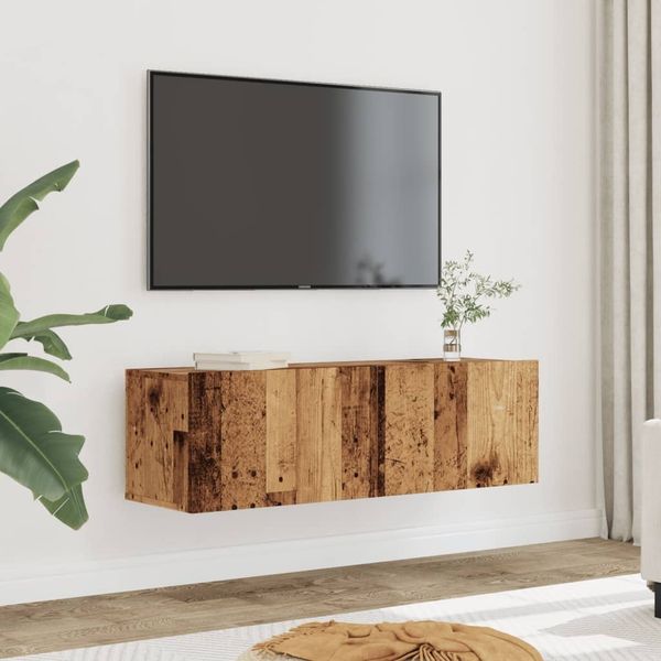 vidaXL TV-Wandschränke 2 Stk. Altholz-Optik 100x30x30 cm 857017