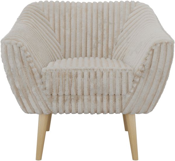 Polstersessel PIRS 1 skandinavischer Design 1-Sitzer, Sessel mit Wellenfederung, Buche Füße, Einzelsessel, Hoher Sitzkomfort - Beige Cord Bild 7