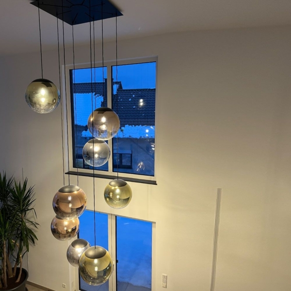 s.luce Progress Galerieleuchte Glas mit Farbverlauf 5m Abhängung Rauch Ø 30cm Bild 19