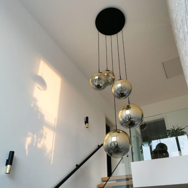 s.luce Progress Galerieleuchte Glas mit Farbverlauf 5m Abhängung Rauch Ø 30cm Bild 13