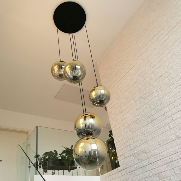 s.luce Progress Galerieleuchte Glas mit Farbverlauf 5m Abhängung Rauch Ø 30cm Bild 4