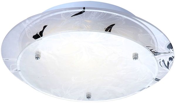LED Deckenleuchte Claire, Glas, Weiß, Dimmbar, Farbwechsel, Ø 25 cm