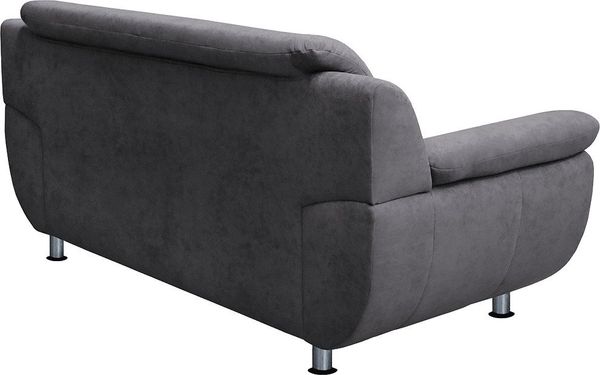 TRENDMANUFAKTUR 3-Sitzer Rondo, Breite 207 cm, breite Armlehnen, Füße chromfarben, Big-Sofa wahlweise mit Federkern, in verschiedenen Bezügen bestellbar Bild 4