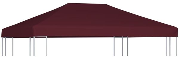 vidaXL Pavillondach 310 g / m² 3x4 m Weinrot 46624
