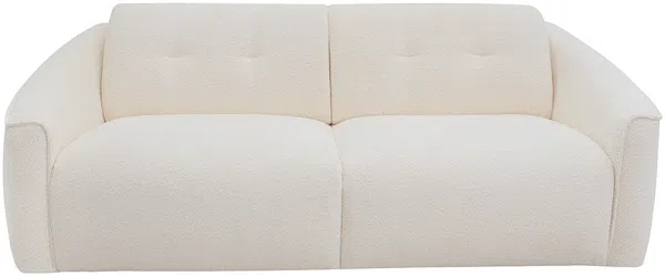 Vente-unique - ASUFA Sofa Stoff Weiß - B 100 cm x H 80 cm x L 208 cm Bild 2
