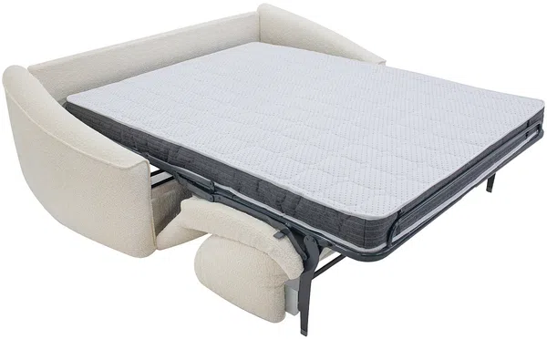 Vente-unique - ASUFA Sofa Stoff Weiß - B 100 cm x H 80 cm x L 208 cm Bild 4
