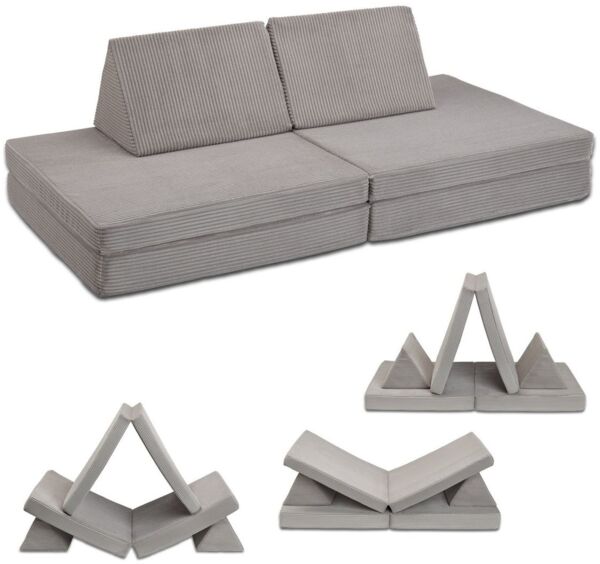 XDREAM Kindersofa Abenteuersofa, Spielsofa, aus Schaumstoff, individuell kombinierbar, 4 Teile, Kinderspielcouch, klappbar und vielfältig verwendbar