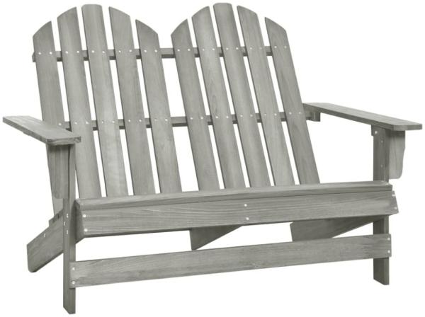 vidaXL Adirondack-Gartenbank 2-Sitzer Massivholz Tanne Grau 315900