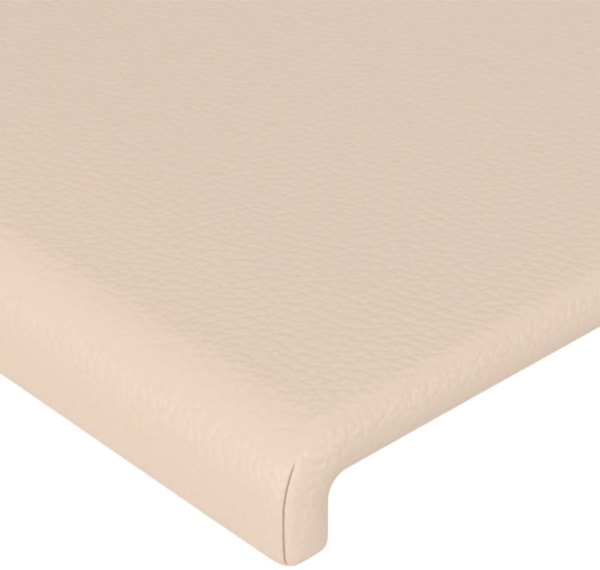 Einzelbett, Polsterbett mit Kopfteil Kunstleder Cappuccino-braun 120x200 cm Bild 9