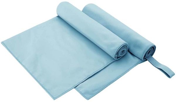 vidaXL Sporthandtücher 2 pcs Blau 100 x 50 cm Polyester und Polyamid 42011473