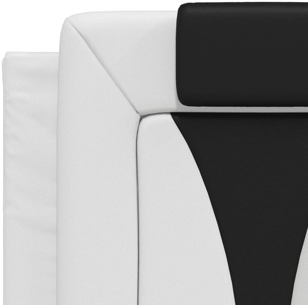 vidaXL Bett "Viana" mit Matratze Weiß und Schwarz 140x190 cm Kunstleder 3208795 Bild 7