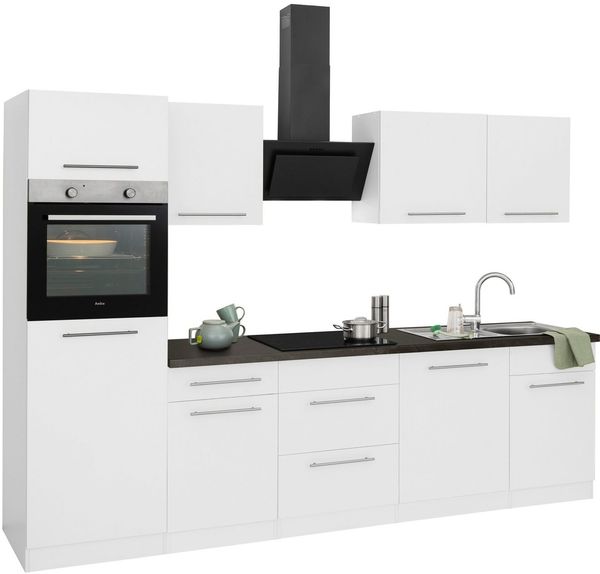 wiho Küchen Küchenzeile Unna, mit E-Geräten, Breite 280 cm