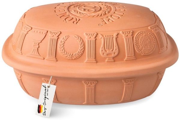 RÖMERTOPF Bräter 50 Jahre JUBILÄUM Bräter, 5 Liter, Keramik, Keramik (Set, Terracotta), antihaft