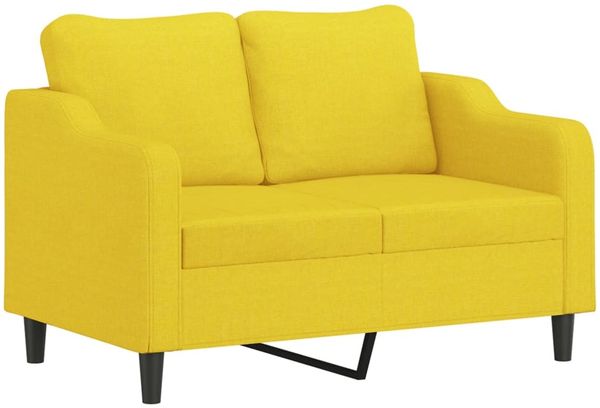 vidaXL 2-tlg. Sofagarnitur mit Kissen Hellgelb Stoff 3201839 Bild 3
