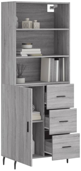 vidaXL Highboard Grau Sonoma 69,5x34x180 cm Holzwerkstoff 3189467 Bild 10
