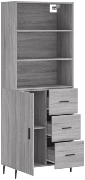 vidaXL Highboard Grau Sonoma 69,5x34x180 cm Holzwerkstoff 3189467 Bild 6