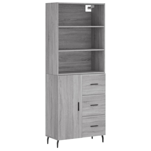 vidaXL Highboard Grau Sonoma 69,5x34x180 cm Holzwerkstoff 3189467 Bild 8