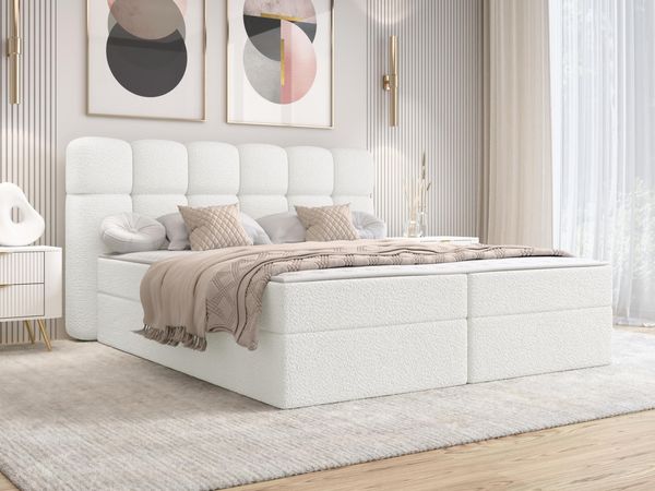 Boxspringbett Selgomi II (Farbe: Lambi 07, Größe: 140x200)