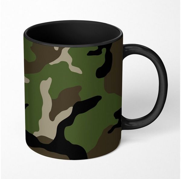 MuchoWow Tasse Militärisches Tarnungsmuster, 1-tlg, Keramik, Farbwechsel, Kaffee Tassen, Teetasse, Zaubertasse, Geschenk