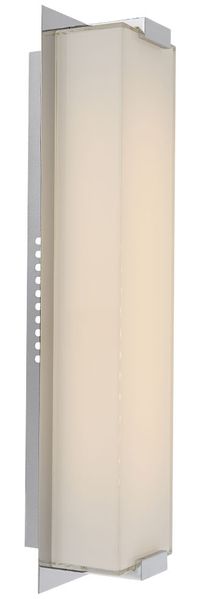LED Wandleuchte, Chrom, Glas, 43 cm