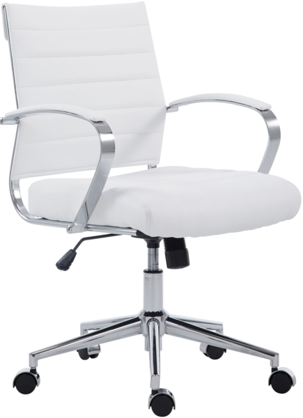 CLP Bürostuhl Oakland höhenverstellbar und drehbar,weiß Kunstleder