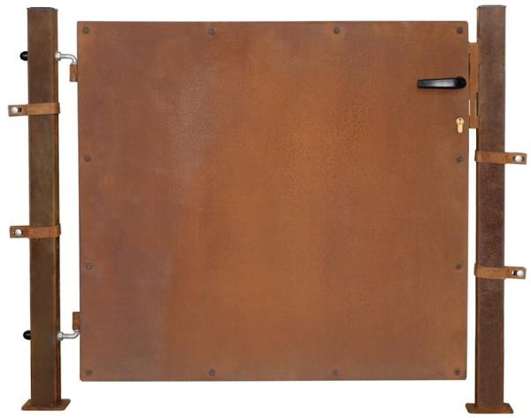 Gartentür Zauntür Gartentor 120 cm Rost Hoftor Hoftür Gartenpforte Gartenzaun