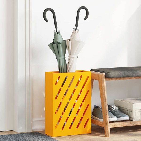 vidaXL Sonnenschirmhalter Senfgelb 28 x 12 x 41 cm Stahl 868533