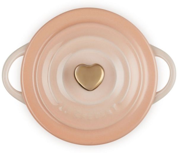LeCreuset Mini-Cocotte mit goldenem Herzknauf | Peche : Peche Bild 3