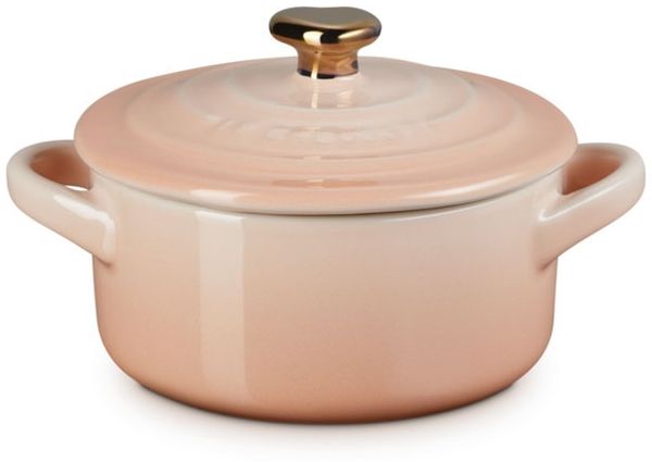 LeCreuset Mini-Cocotte mit goldenem Herzknauf | Peche : Peche Bild 2