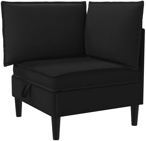 vidaXL Wohnzimmergarnitur 4 pcs Schwarz Stoff 3413810 Bild 4
