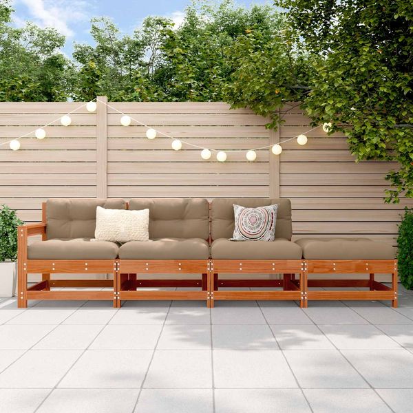 vidaXL Sectional Sofa Einheiten Wachsbraun 252 x 62 x 70,5 cm 865511
