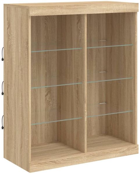 vidaXL Sideboards mit LED-Leuchten 3 Stk. Sonoma-Eiche Holzwerkstoff 3209137 Bild 8