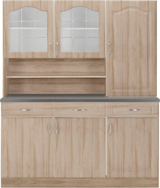 wiho Küchen Küchenbuffet Linz 150 cm breit, in Landhaus-Optik