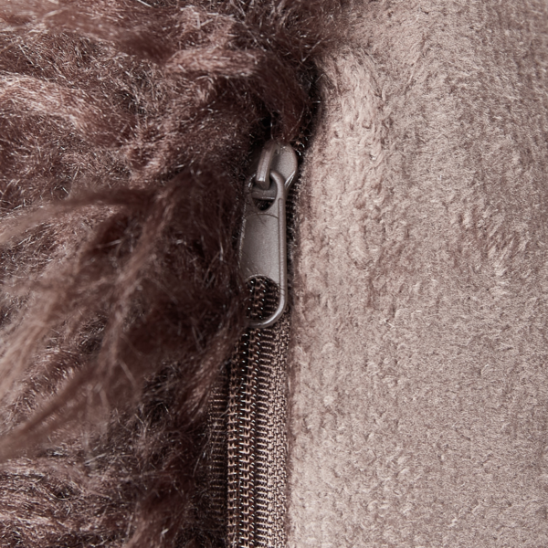 Kissen 2er Set Ohne Muster COROKIA Webpelz 45 x 45 cm Braun Bild 6