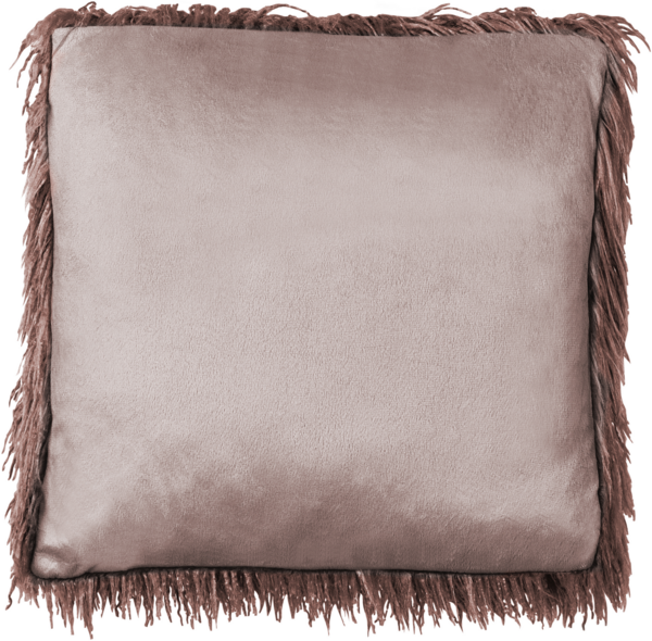 Kissen 2er Set Ohne Muster COROKIA Webpelz 45 x 45 cm Braun Bild 5