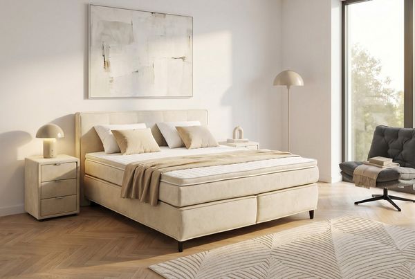 Jockenhöfer Gruppe Boxspringbett Capello, 7-Zonen-TTFK-Matratze, KS-Topper, 160x200 cm oder 180x200 cm, verschiedene Härtegrade wählbar