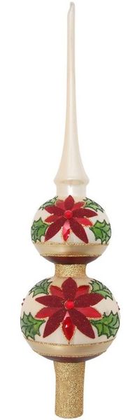 Krebs Glas Lauscha Christbaumspitze KGL03387, Weihnachtsdeko, Christbaumschmuck (1-tlg), aus Glas, mit Dekor