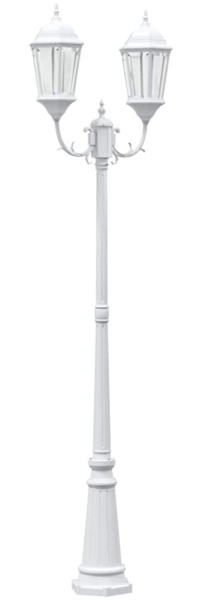 vidaXL Garten-Licht Weiß 68 x 20 x 235 cm Aluminium und Glas 42000337