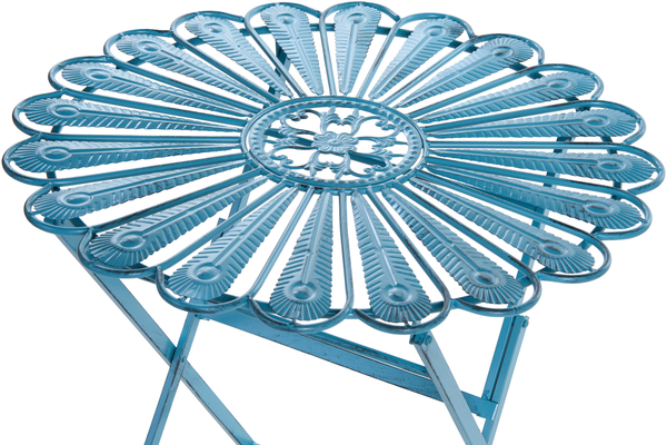 Outdoor Bistrotisch PAVIA 71 cm 71 cm Metall Blau Bild 5