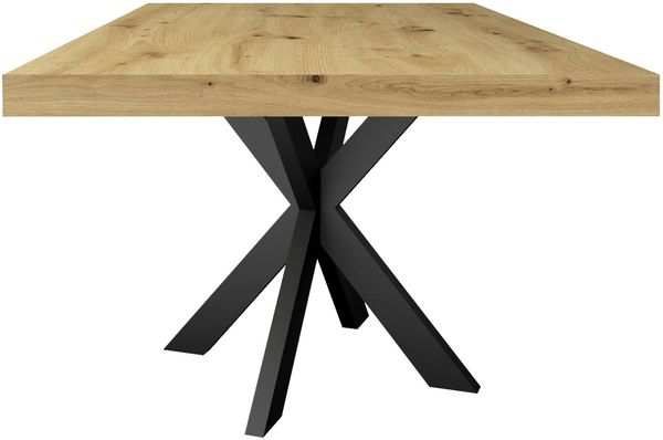 Esstisch Elgin 1 210x80x100 Metall+Holzwerkstoff Schwarz/Asteiche Bild 3
